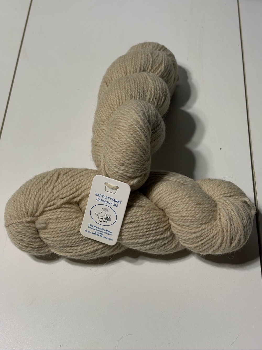 2 Skeins BartlettYarns “Annie” 2 Ply 50% Wool/ 50% Alpaca